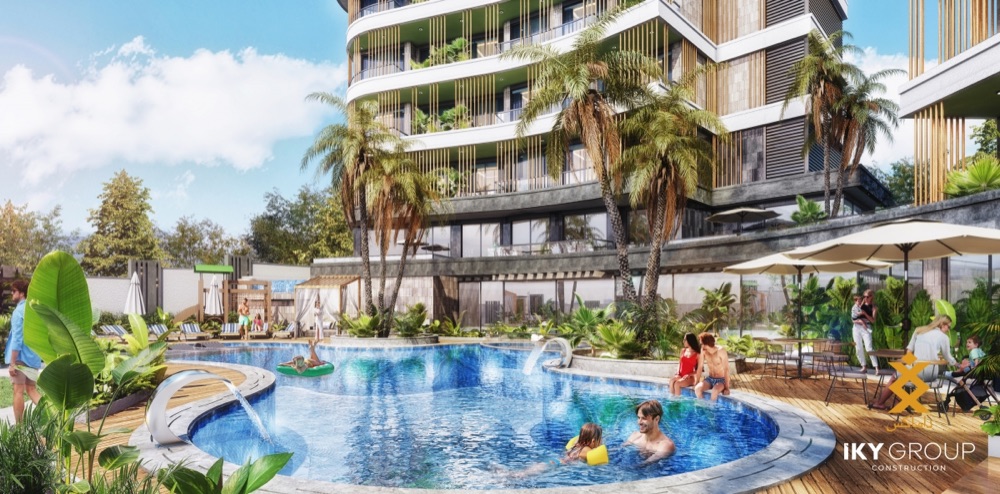 Apartment with pool in Mahmutlar, Alanya